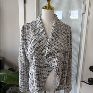 White House Black Market Monochrome Tweed Blazer